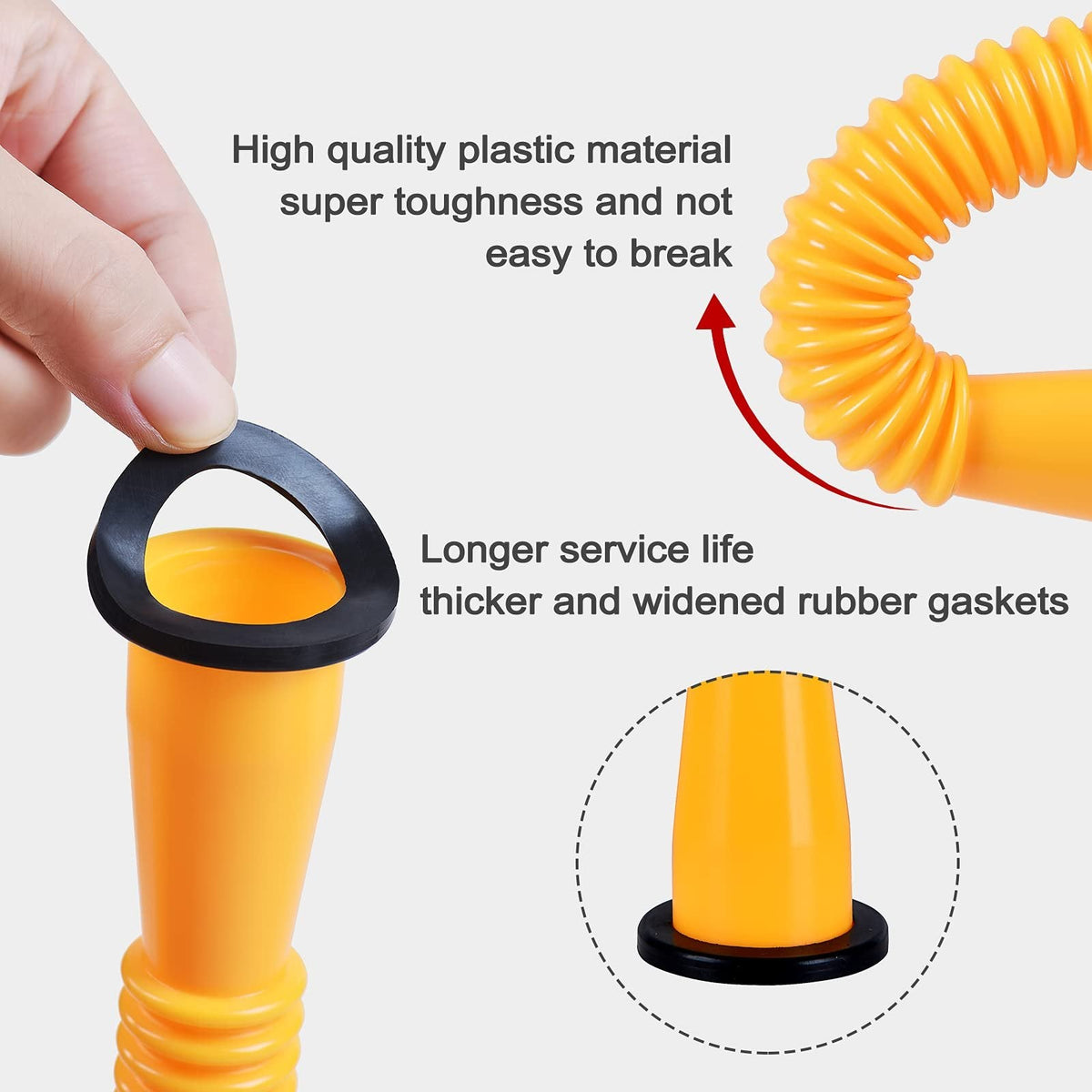 🔥 Upgraded Replacement Gas Can Spout with Flexible Nozzle, Fit for Most 1/2/5/10 Gal Can