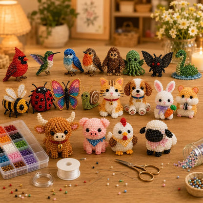 🔥Most Popular in 2026🔥🧵✨Petite 3D Beaded Animal Craft Kit