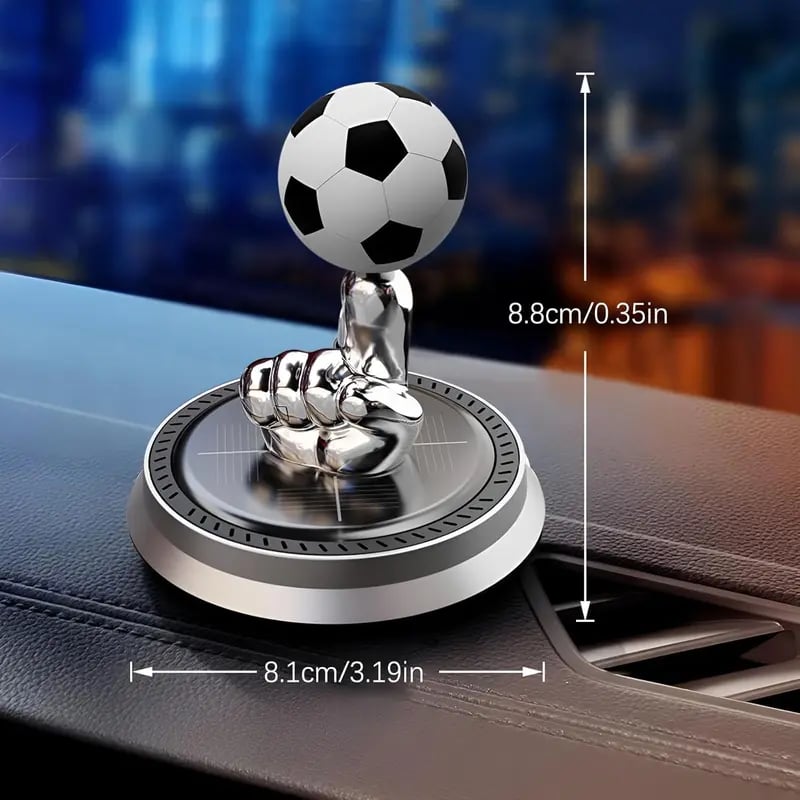 🔥Most Popular in 2026🔥⚽🚗Solar Rotating Football Car Air Freshener & Aromatherapy Diffuser – Reusable Ornament for Car, Office & Home