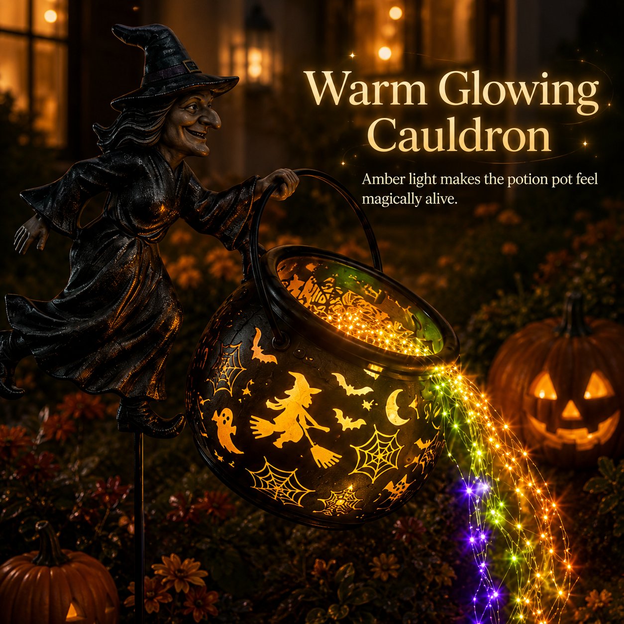 Halloween Witch Cauldron Garden Light🧙‍♀️
