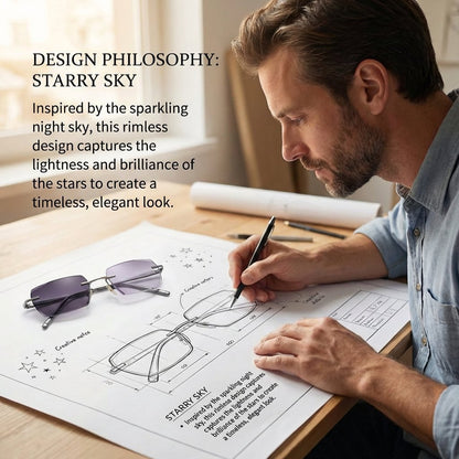 👓🌄 【Co-Created by Designers】Gypsophila Smart Zoom and Color-Changing Reading Glassesar Viewing