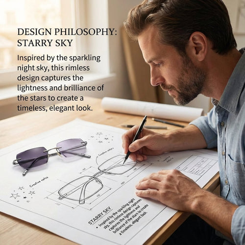👓🌄 【Co-Created by Designers】Gypsophila Smart Zoom and Color-Changing Reading Glassesar Viewing