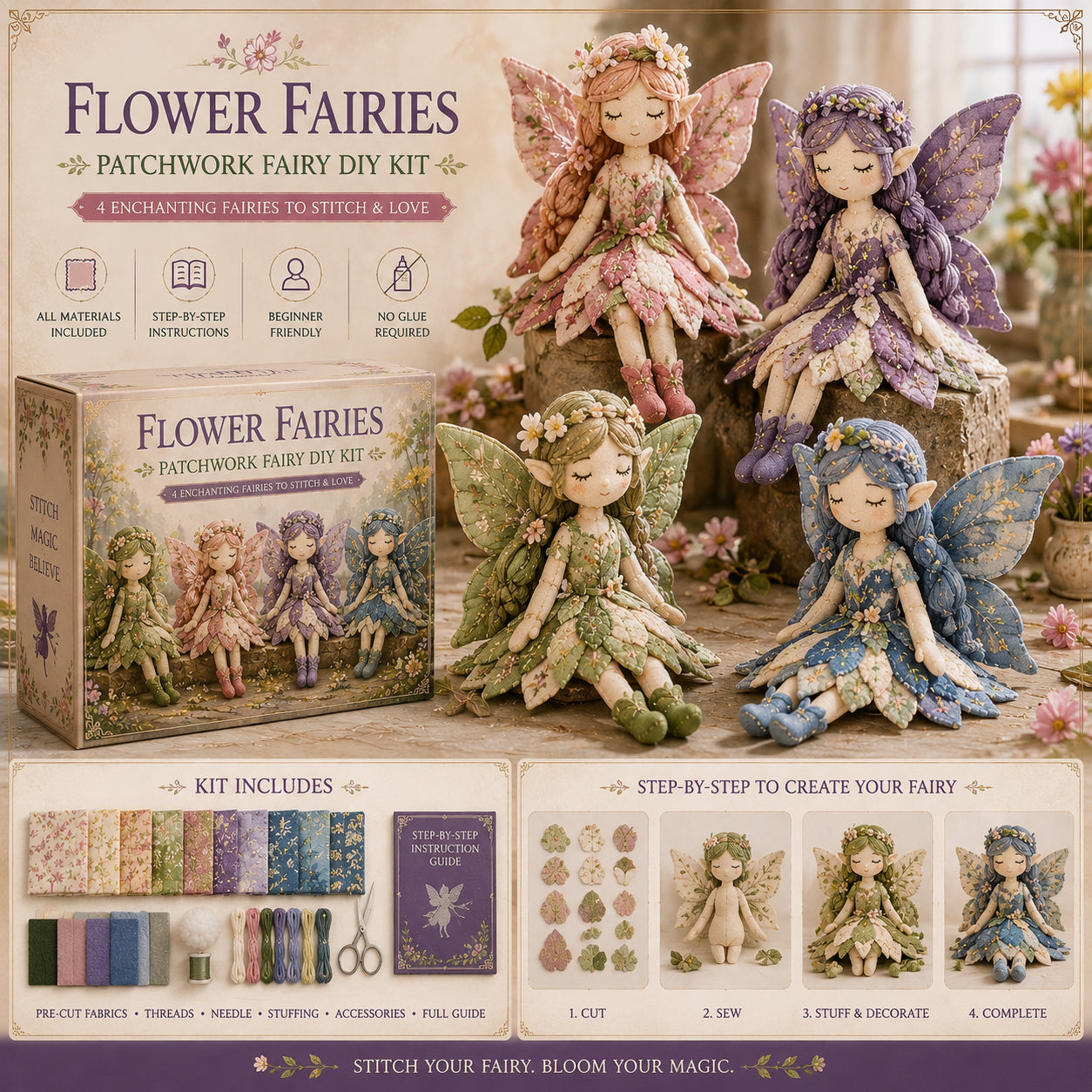 🔥Most Popular in 2026🔥Fairy Patchwork DIY Collection