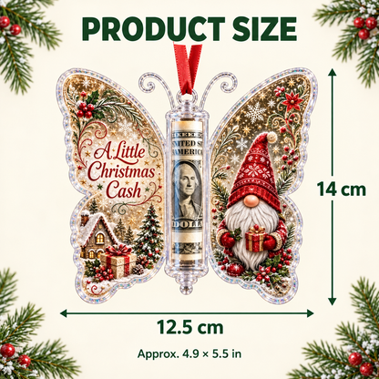 🦋💵 Christmas Cash Gift Butterfly Ornament🎄✨