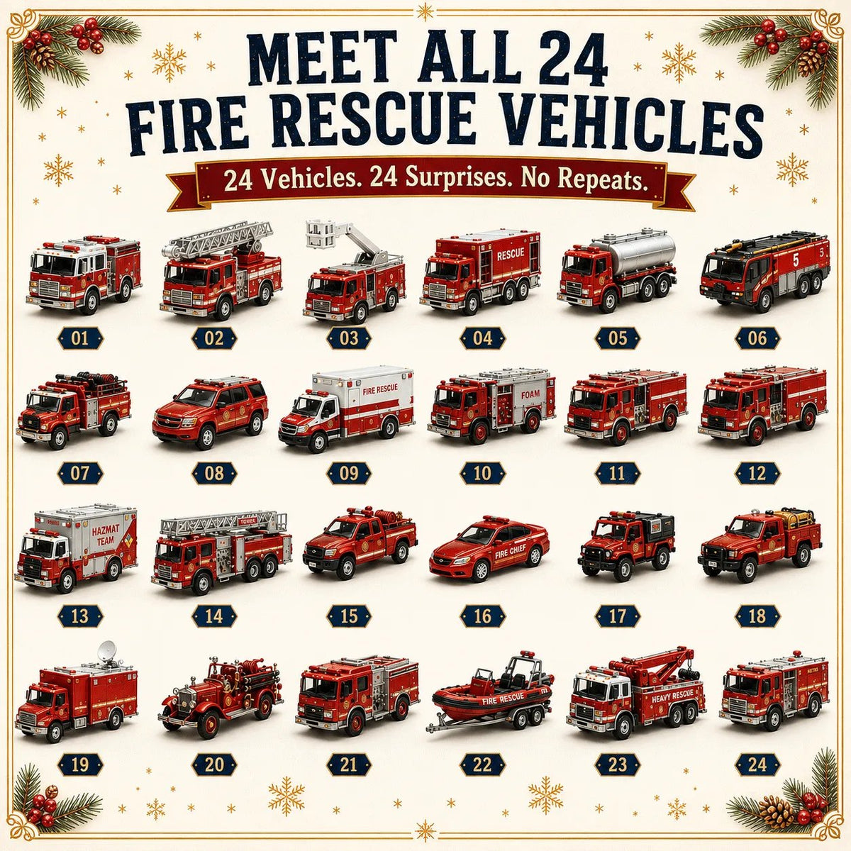 🚧Build the Fleet Collection 24-Day Vehicle Advent Calendar Series | ✨A New Adventure Every Morning