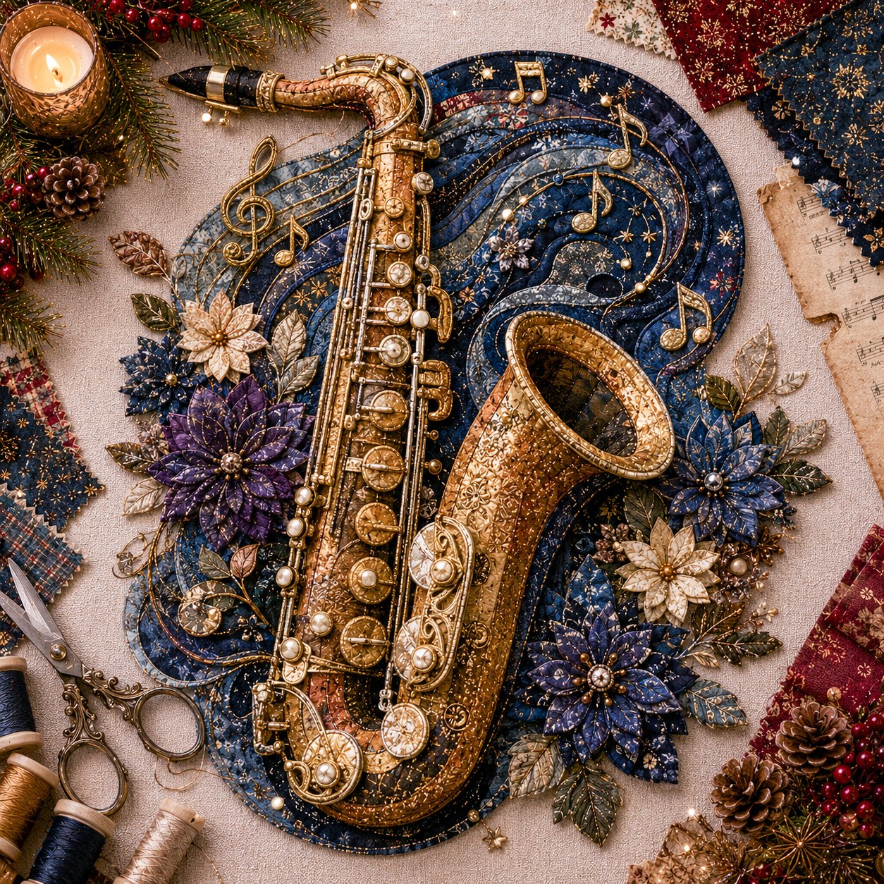 🔥LAST DAY 50% OFF - 🎶Vintage Patchwork Music Instrument DIY Kit