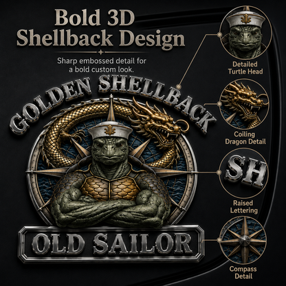 ⚓Last Day Promo: 49% OFF - 🐢Golden Shellback · Old Sailor Tribute Metal Car Emblem