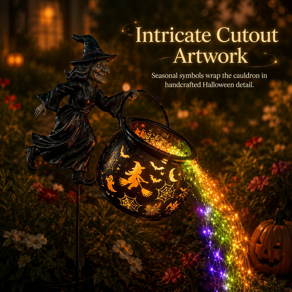Halloween Witch Cauldron Garden Light🧙‍♀️