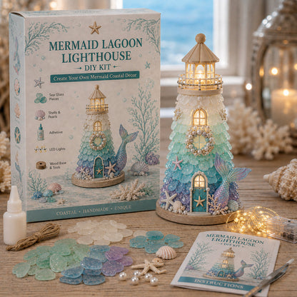 ⏳ Last Day 49% OFF – 🌊 DIY Sea Glass Lighthouse Kit – Light-Up Coastal Craft & Handmade Home Decor