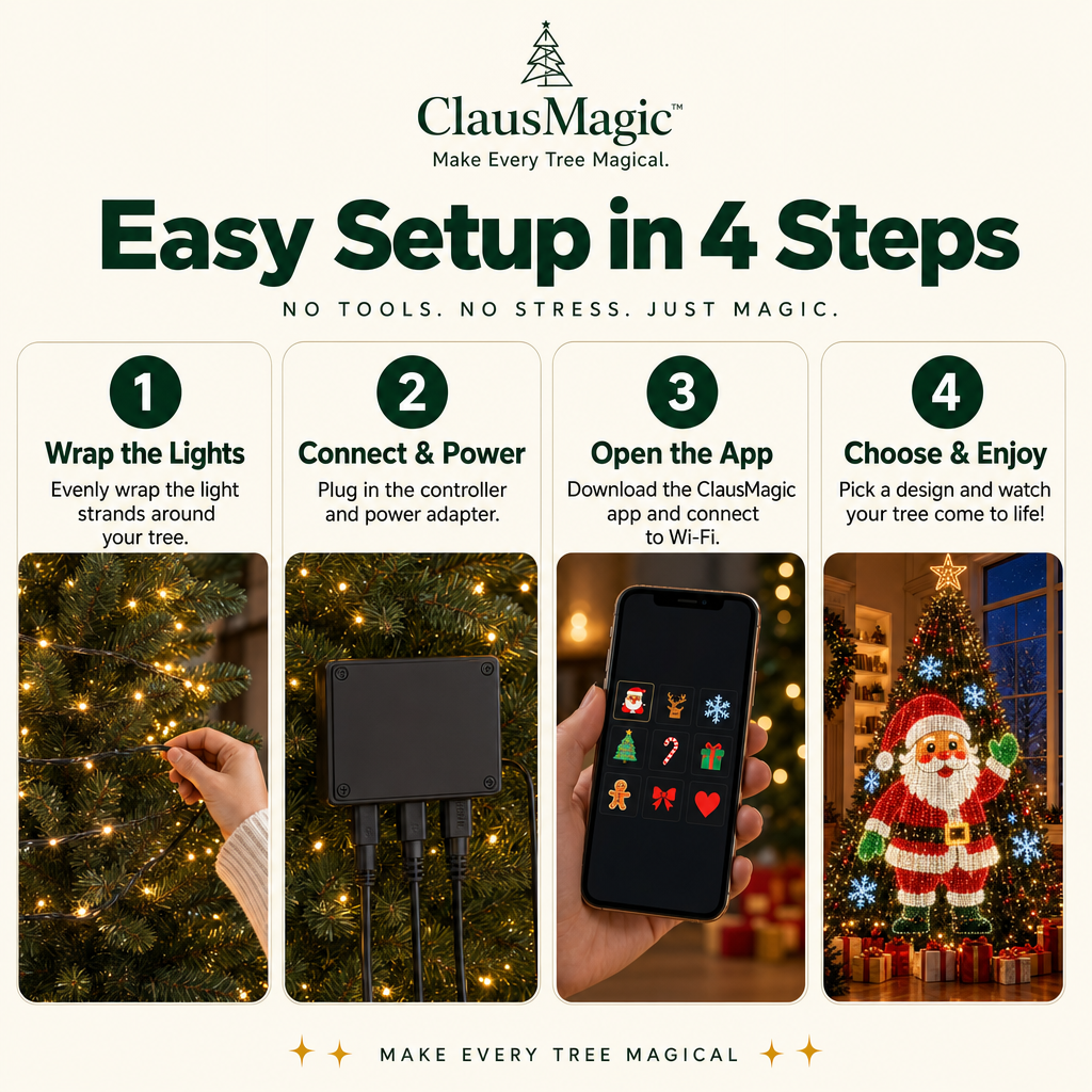 Easy Setup Smart Christmas Tree Lights
