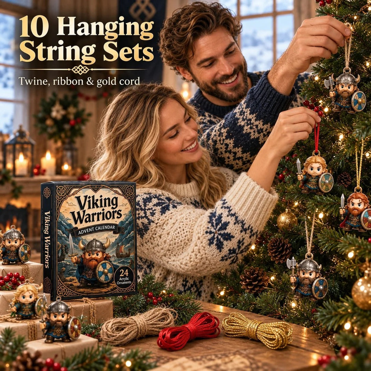 Viking Warriors Advent Calendar 2026 - 24 Acrylic Warrior Ornaments