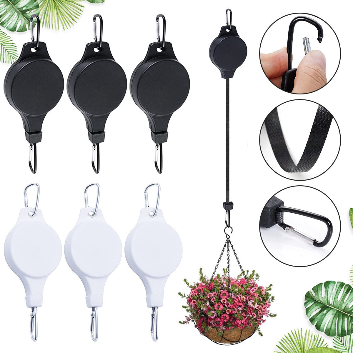 🌳Garden Plant Pulley Set for Hanging Baskets, Pots & Bird Feeders