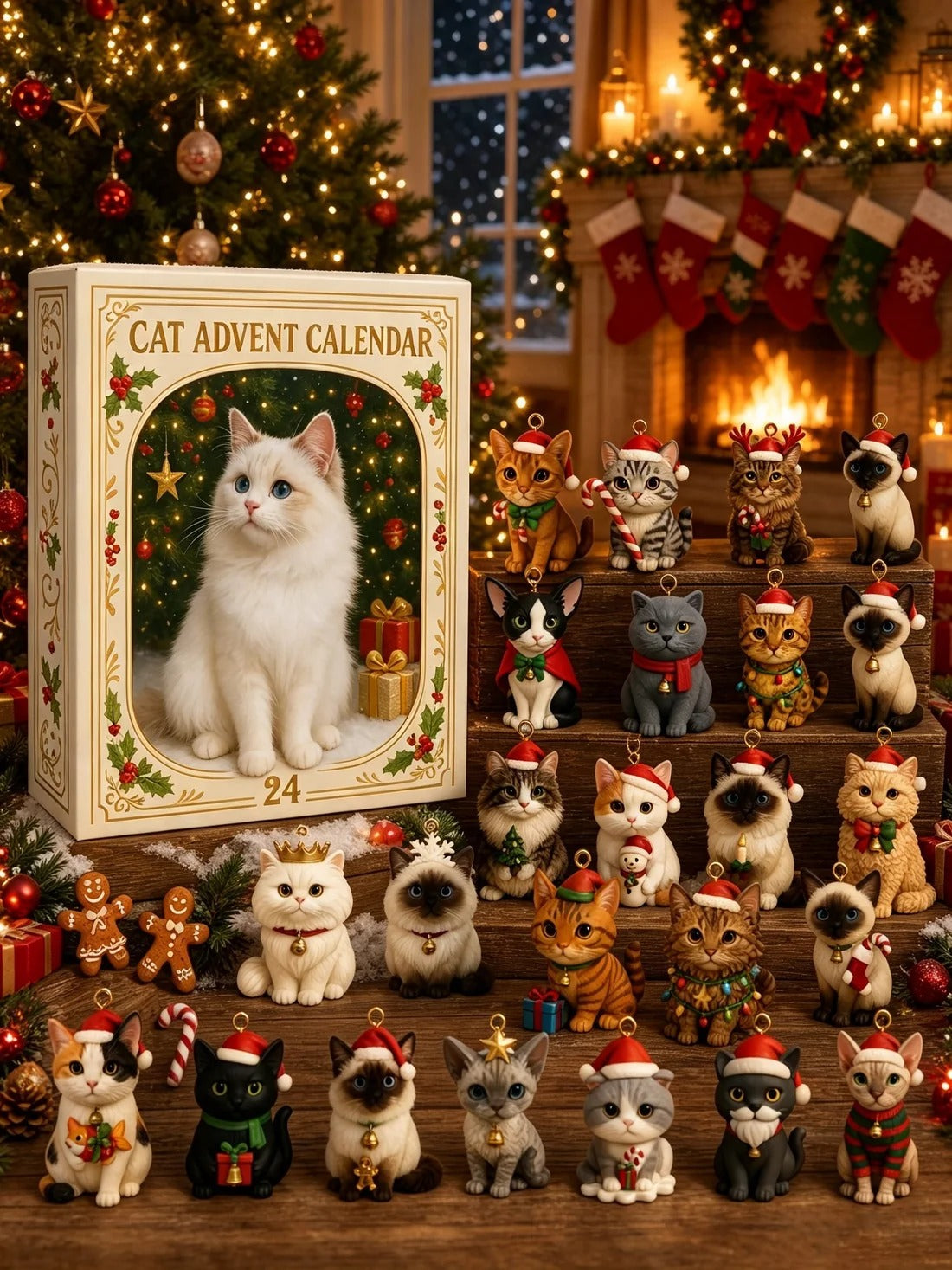 Advent Calendar 2026 Cat Advent Calendar Gift for Adults Friends Cat Owners and Lovers Christmas Holiday Countdown Gift
