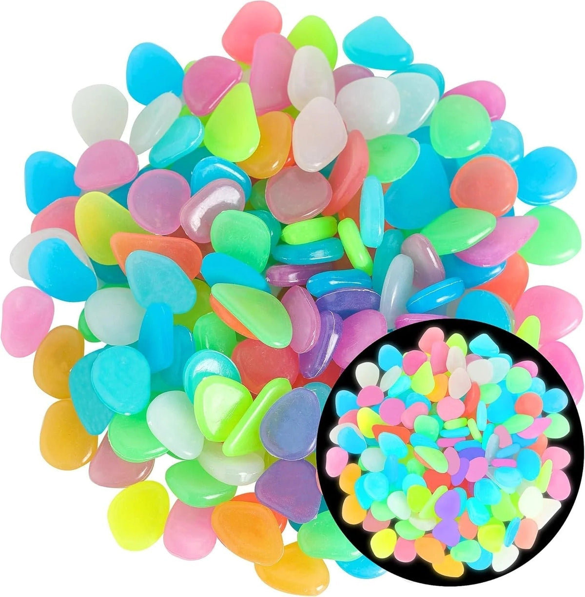 🔥LAST DAY SALE 49% OFF🔥🌈Colorful Glow-in-the-Dark Garden Stones
