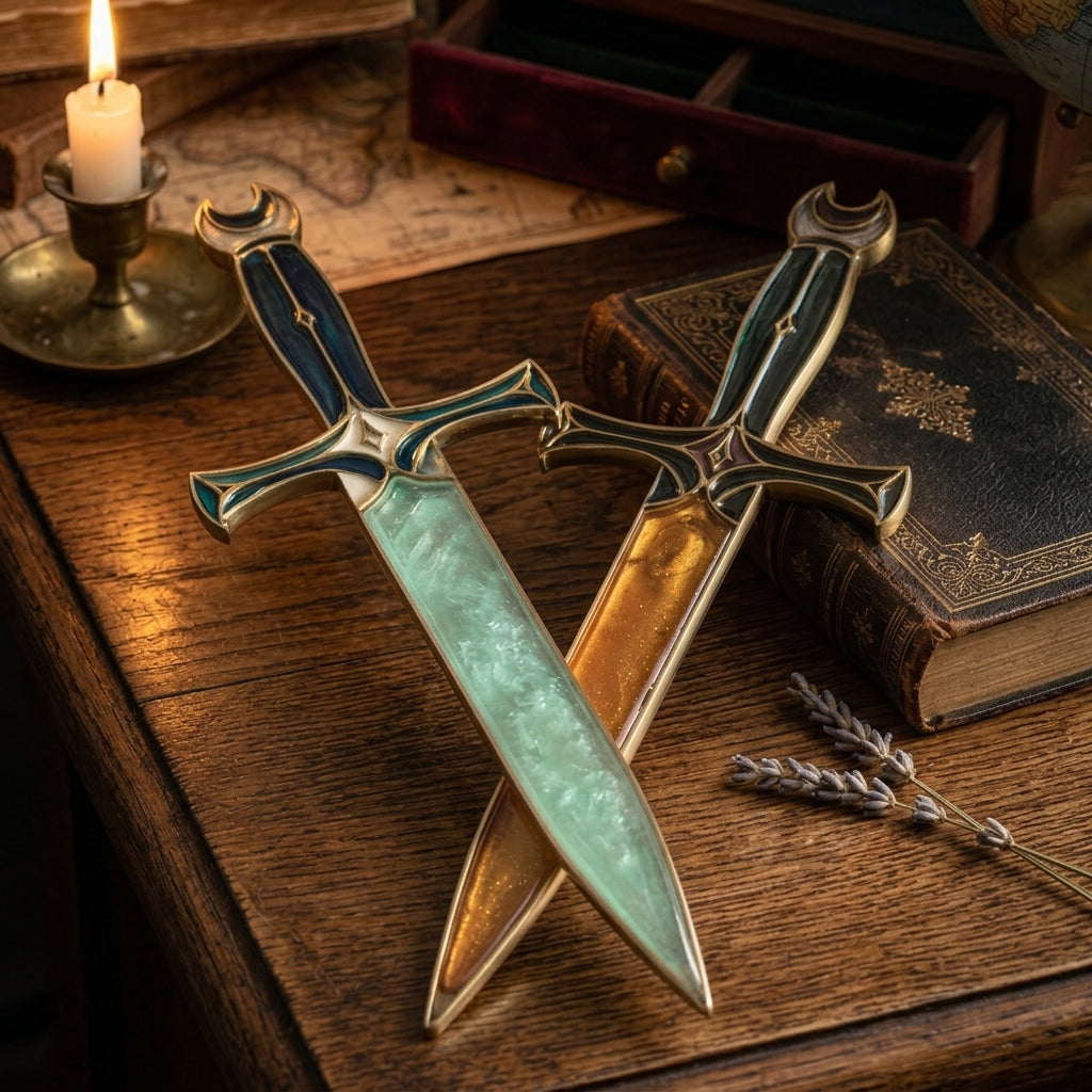 🔥Last Day 50% OFF⚔️Fantasy Ritual Athame Dagger Ornament| Resin Decorative Dull Blade・Gothic Wall Ornament