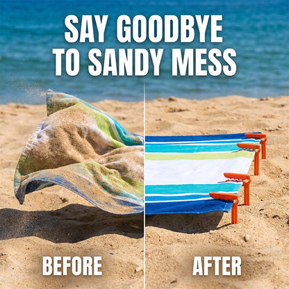 🏖️ 50% OFF – Windproof Beach Towel Clips for Sand & Grass