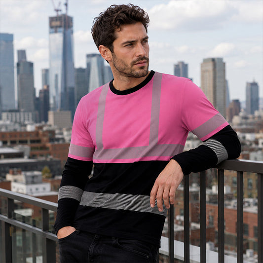 ✨ New Arrival | Men's Reflective Color-Block Performance Top
